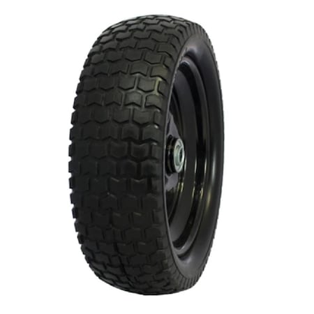 Continuaciones 13 x 5.06 in. Flat Free Garden Cart Tire & Wheel Assembly CO2009286